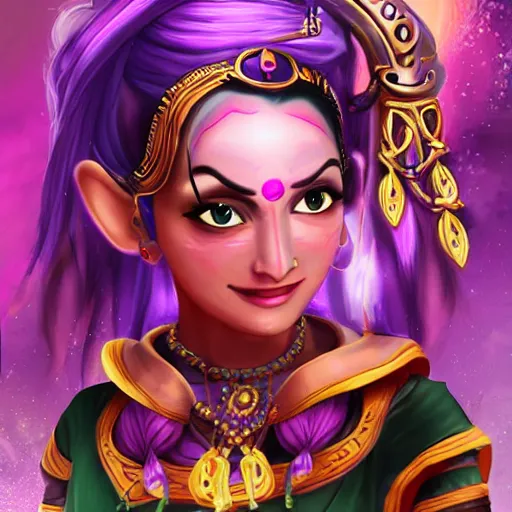 Prompt: arcane jinx in indian avatar