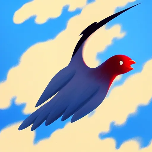 Image similar to goro fujita ilustration view from the sky of a bird with open wings full of feathers, flying over the ocean with waves, painting by goro fujita, sharp focus, highly detailed, artstation