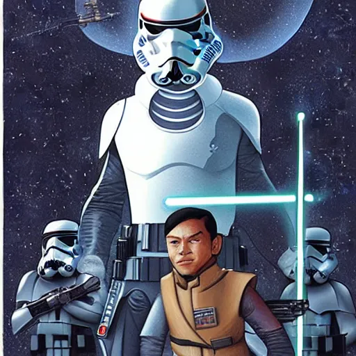 Image similar to original star wars illustrations inspired by ralph mcquarrie, doug chiang and darren tan