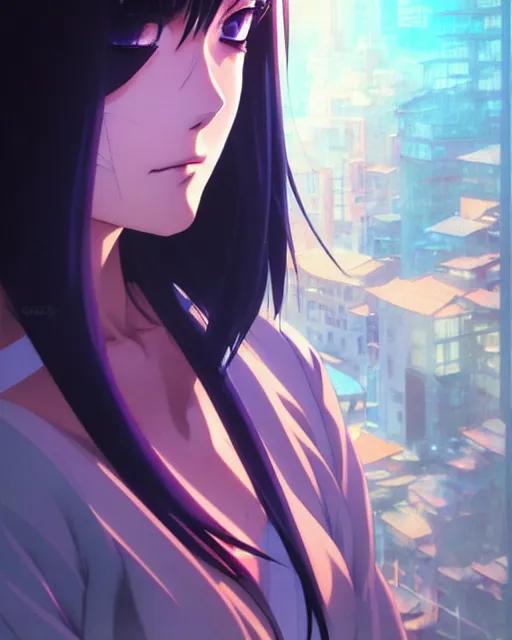 Image similar to An anime goddess of shadows || VERY VERY ANIME!!!, fine-face, audrey plaza, realistic shaded perfect face, fine details. Anime. realistic shaded lighting poster by Ilya Kuvshinov katsuhiro otomo ghost-in-the-shell, magali villeneuve, artgerm, Jeremy Lipkin and Michael Garmash and Rob Rey