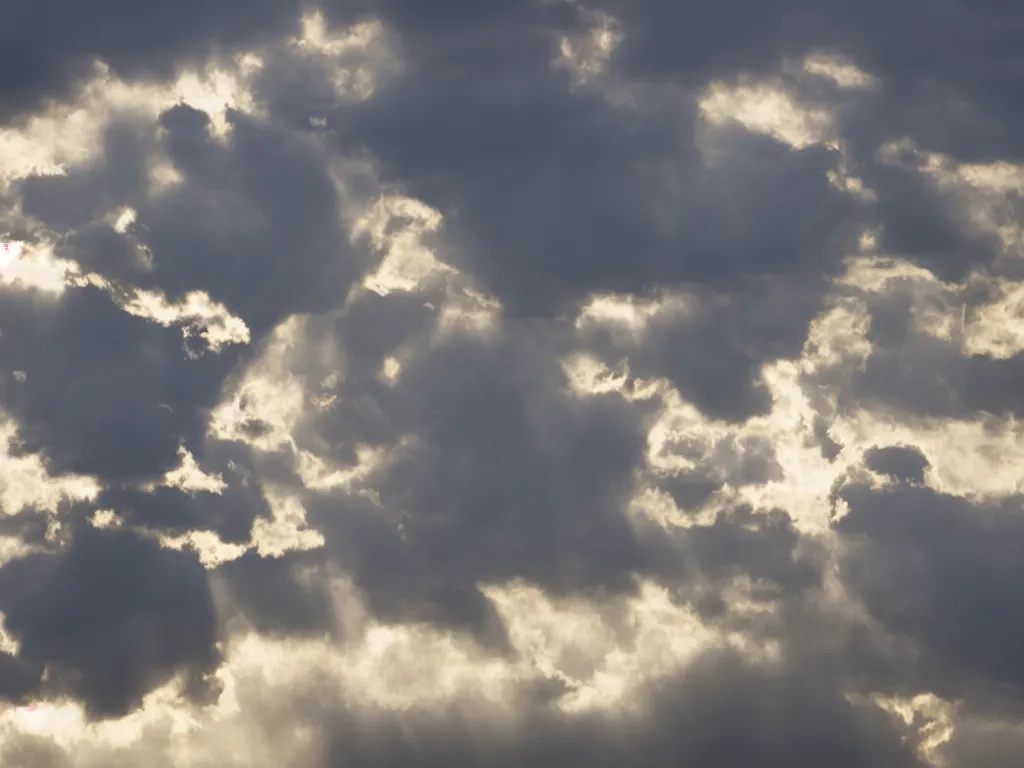 Image similar to a cloud swalling the sun in the afternoon, global light, photorealistic, photo taken from dslr camera