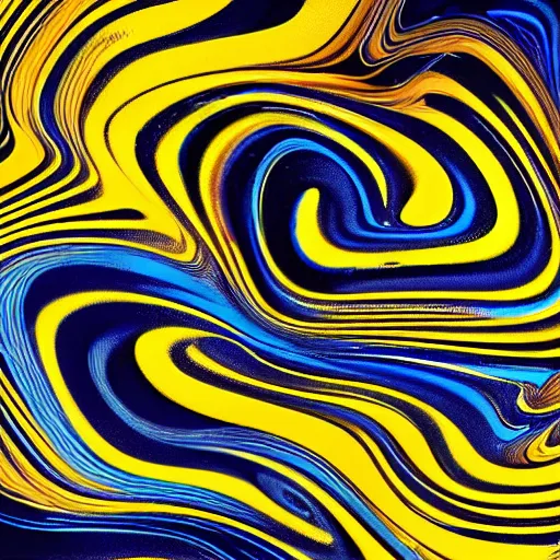 Image similar to olorful abstract geometric background. liquid dynamic gradient hypnotic waves. fluid marble texture art by oscar galvan, willem de kooning, natelle quek