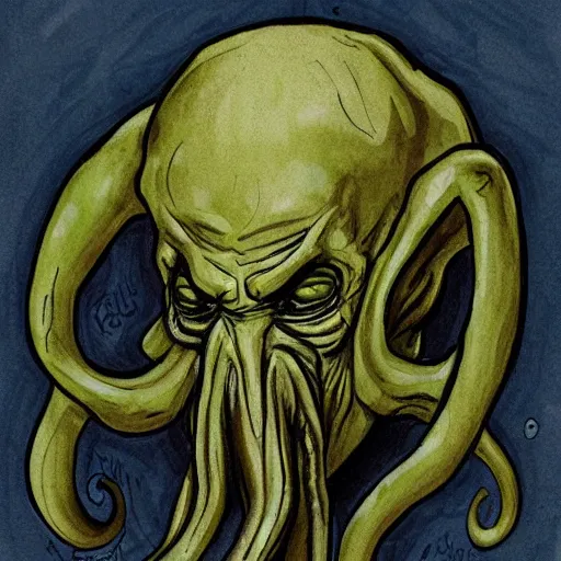 Image similar to cthulhu caricature