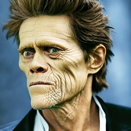 Image similar to willem dafoe with a fowl body : intricate, elegant, highly detailed, centered, smooth, sharp focus,