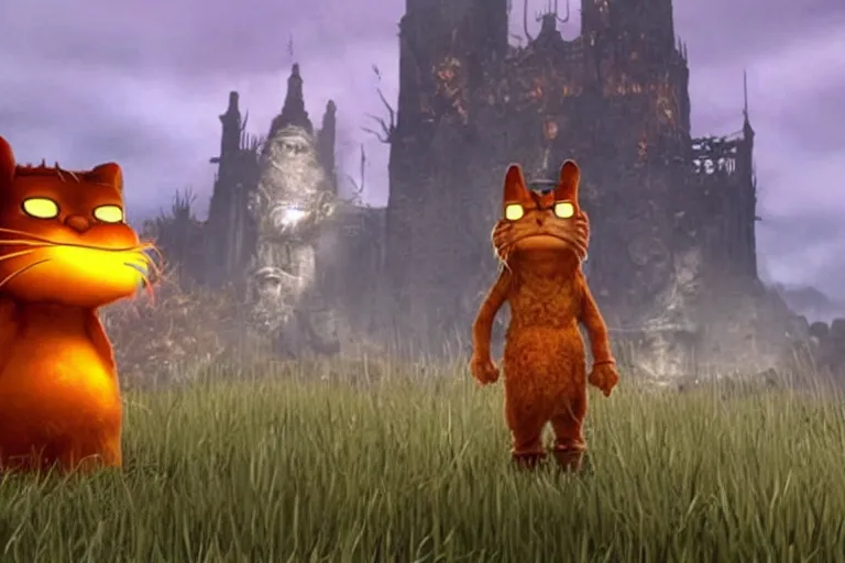 Image similar to Garfield, the final Dark Souls boss