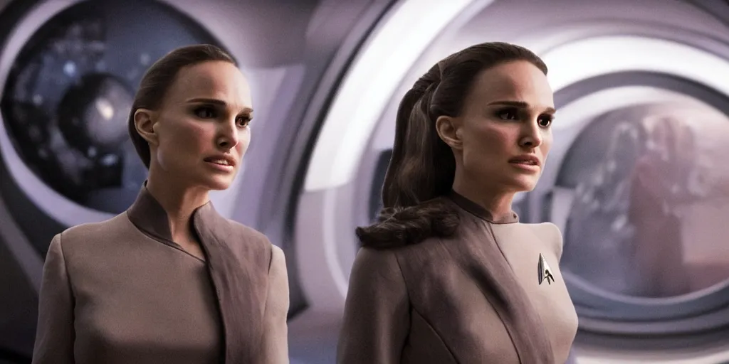 Prompt: Natalie Portman is the captain of the starship Enterprise in the new Star Trek movie
