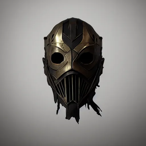 Prompt: corvo attano's mask from dishonored, highly detailed, artstation, behance, deviantart trending, beauitful, smooth, focus, octane render