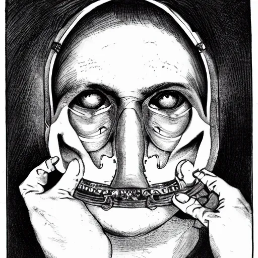 Image similar to ! dream hannibal lector, in the style of charles dulac. symmetry, smooth, sharp focus, semi - realism, intricate detail