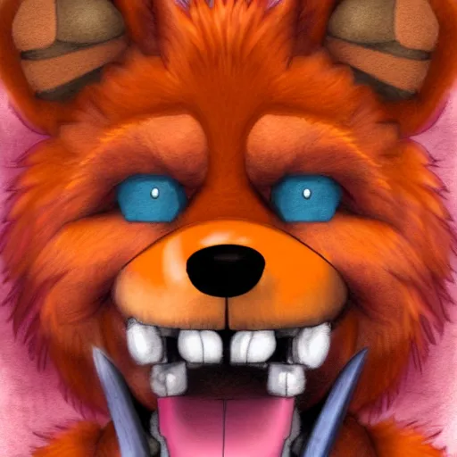 Prompt: Color sketch of Fnaf Foxy