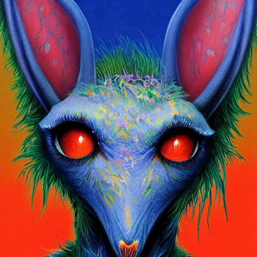 Image similar to a dik dik monster in a shed colorful, digital art, fantasy, magic, trending on artstation, ultra detailed, professional illustration by Basil Gogos