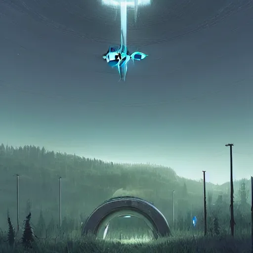 Prompt: halo ring from the game halo, simon stalenhag