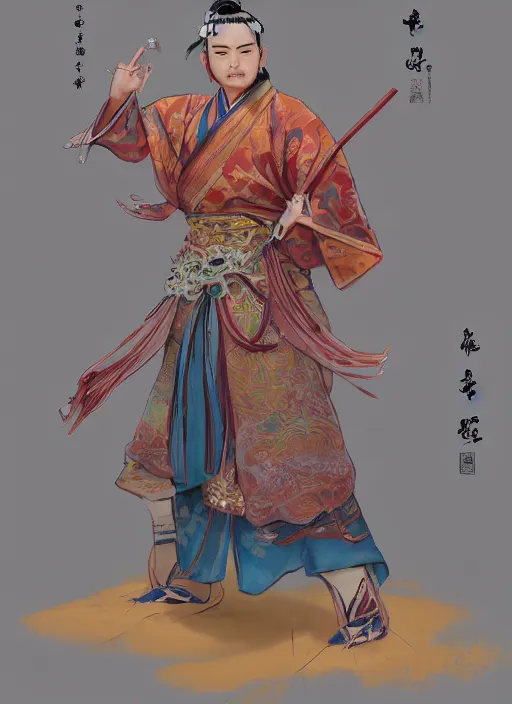 Image similar to full body portrait of a male sovereign daoshi wearing a daopao by wlop, wuxia, xianxia, the sovereign marvel, ayesha, daoshi, taoist priest, taoist master, daopao, taoist robe, realistic, anatomically accurate, fantasy illustration, artstation, wlop, 4 k.