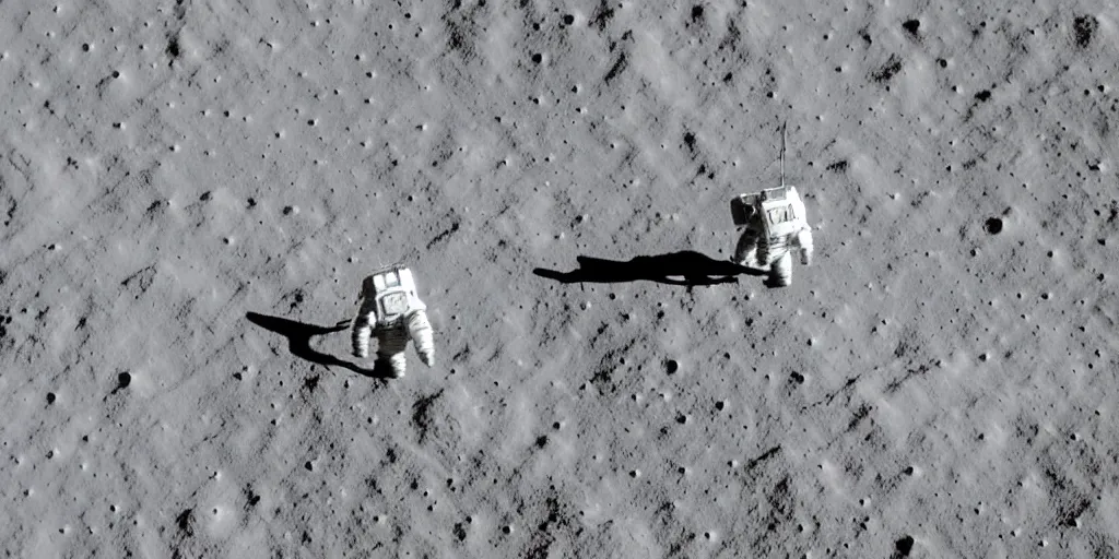 Image similar to A space engineer on the moon