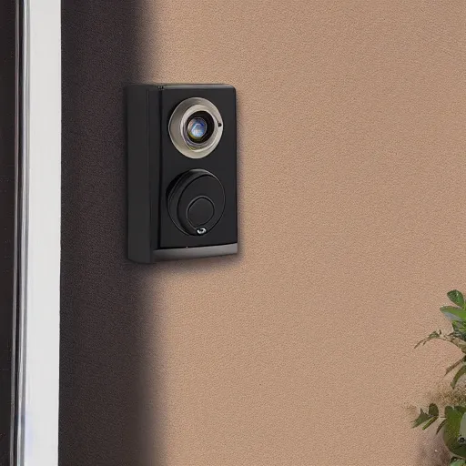 Prompt: man with the face of a pig staring into a ring doorbell camera