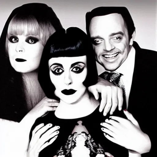 Prompt: “threes company meets the addams Family”