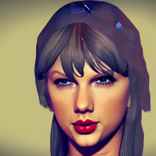 Image similar to low poly 3d render of taylor swift