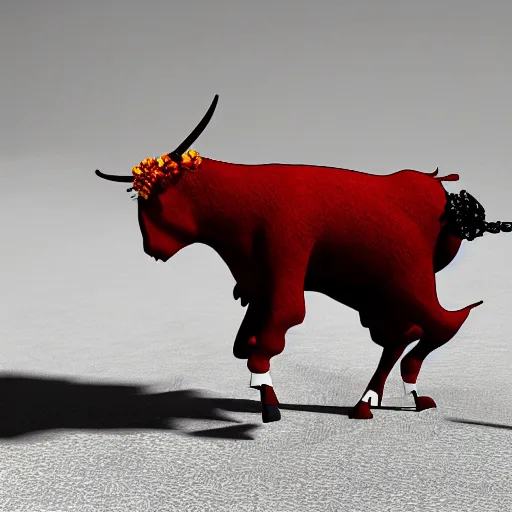 Prompt: ferdinand the bull dancing, ultra realistic, photorealistic