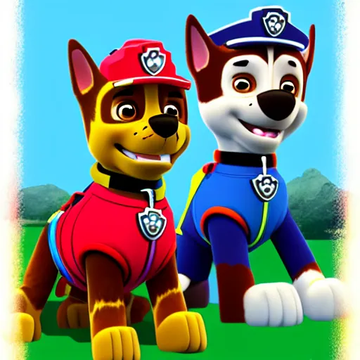 Prompt: paw patrol as humans, furry, photorealistic, cinematic, 3 5 mm