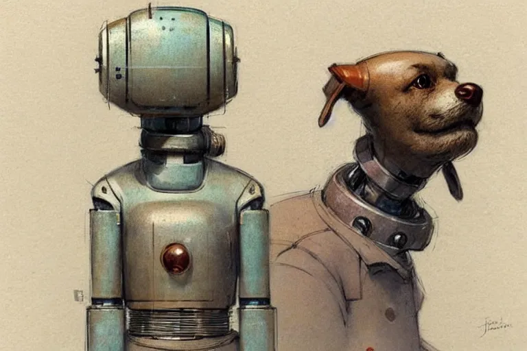 Image similar to ( ( ( ( ( 1 9 5 0 s retro future robot android dog. muted colors. ) ) ) ) ) by jean - baptiste monge!!!!!!!!!!!!!!!!!!!!!!!!!!!!!!