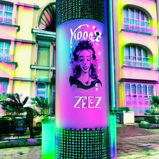 Prompt: zeze de camargo vapor wave