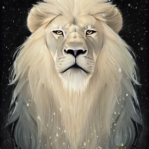 Prompt: aesthetic portrait commission of a albino male furry anthro lion wearing a traditional intricately designed mint colored Kimono, detailed face , hyperdetailed, snowy winter atmosphere. Character design by charlie bowater, ross tran, artgerm, and makoto shinkai, detailed, inked, western comic book art, 2021 award winning painting