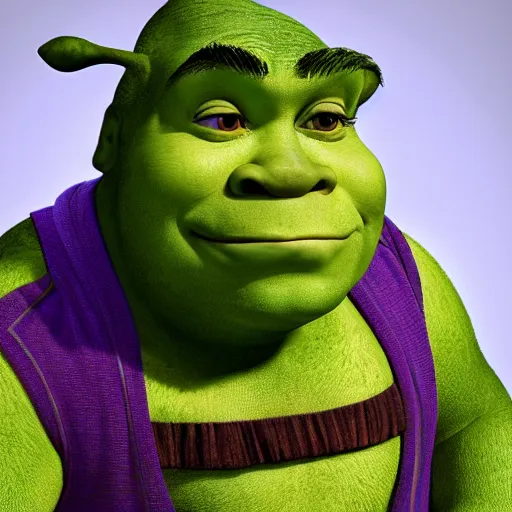 Image similar to photorealistic shrek at a job interview. octane render. high resolution.