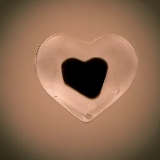 Image similar to photo of an ice cube in the shape of a heart