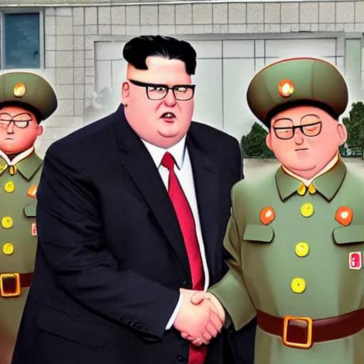 Prompt: Peter Griffin in north korea