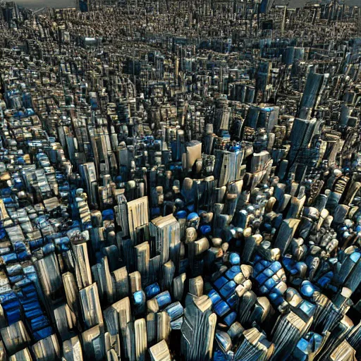 Image similar to new york made out of bees, 4 k octane engine unreal engine epic good cool wow