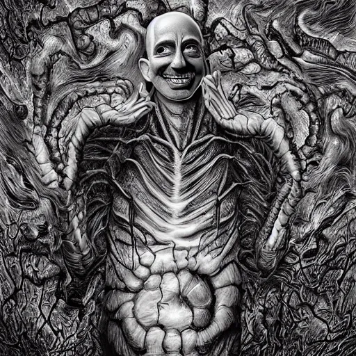 Image similar to jeff bezos scariest horror nightmare by junji ito, digital art, deepdream cosmic, 3 d high definition, trending on artstation, photorealistic, high resolution, 8 k, octane, hyper detailed, trending on deviantart insane details, intricate, elite, ornate, elegant trend, highly detailed and intricate, sharp focus, photography, unreal engine