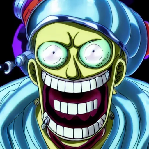 Prompt: a photo of franky the cyborg from one piece, hyper realistic face, cinematic, long shot, hyper deatiled, 8 k resolution, sharp lends, wide lens