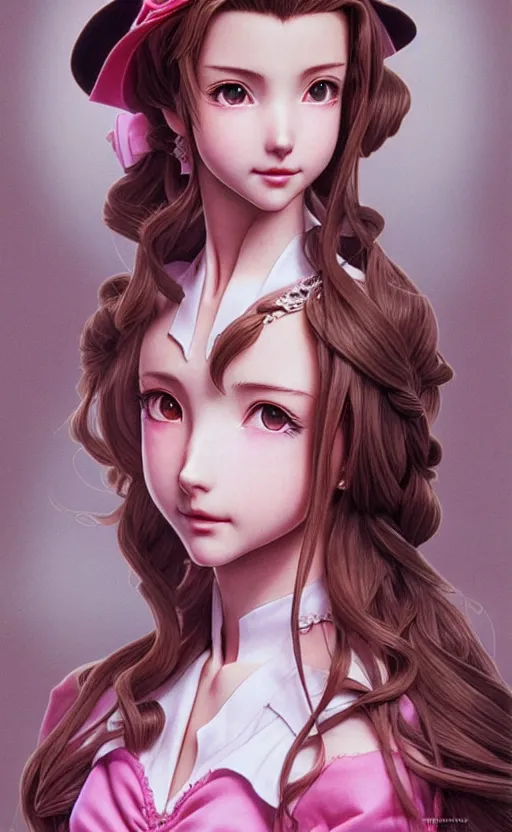 Image similar to aerith gainsborough as she appears in the godfather film. beautiful shadowing, 3 d shadowing, reflective surfaces, illustrated completely, 8 k beautifully detailed pencil illustration, extremely hyper - detailed pencil illustration, intricate, epic composition, very very kawaii, masterpiece, bold complimentary colors. stunning masterfully illustrated by artgerm and range murata.