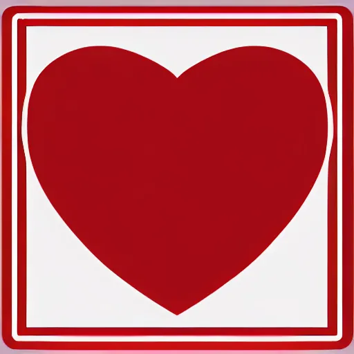 Image similar to a red heart icon. minimalistic. no background. solid colors. cell shading, hight contrast, tichk contours