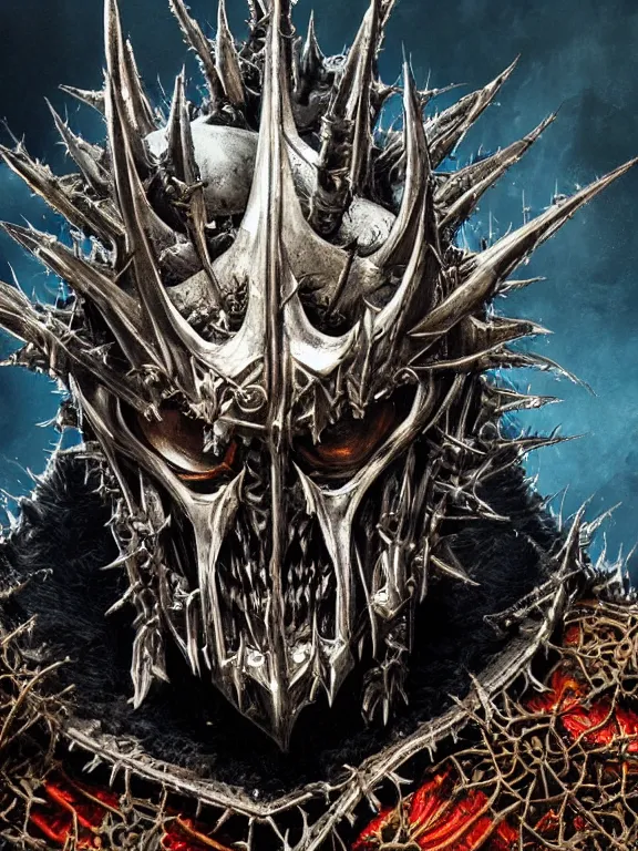 Prompt: portrait art of 8k ultra realistic undead corrupted lich king, ornate intricate crown of thorns, smashed glass helmet , detailed intricate ornate armour,decaying, cybernetic, full of colour, cinematic lighting, battered, trending on artstation, 4k, hyperrealistic, focused, extreme details,unreal engine 5, cinematic, masterpiece, art by ayami kojima, giger