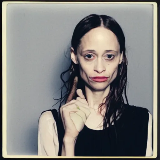 Image similar to fiona apple, criminal video bts, polaroid shot by terry richardson