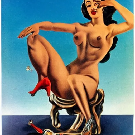 Image similar to pin up, salvador dali