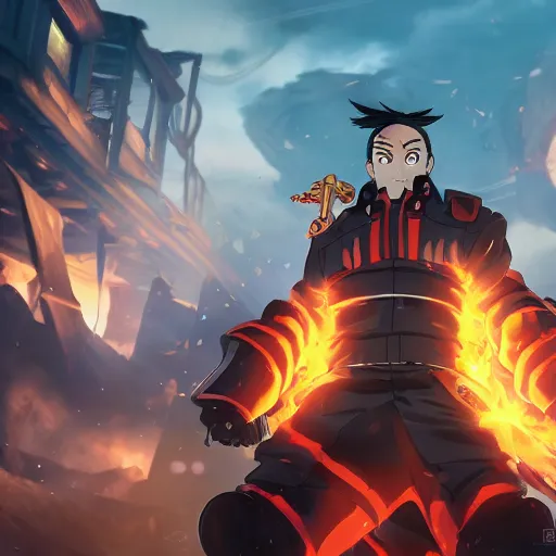 Fire Force Ogun as Brand from league of legends, movie