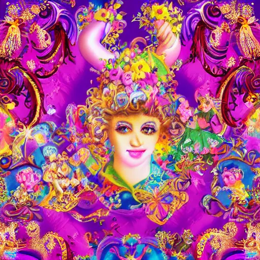 Image similar to Lisa Frank and Baroque collaboration