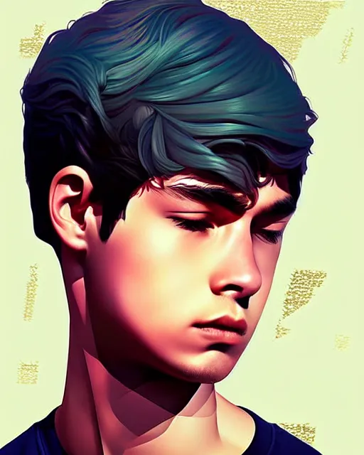 digital art of dreaming boy, illustration, highly, Stable Diffusion