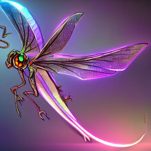 Image similar to a magical Dragon fly as a Dj by aquaxio, trending on art station