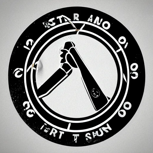 Image similar to auto repair logo by Paul Rand Ivan Chermayeff Tom Geismar, add text: MIGUEL’S AUTO REPAIR crescent wrench, gear, vector graphic, digital art, limited color palette, symmetry, modern