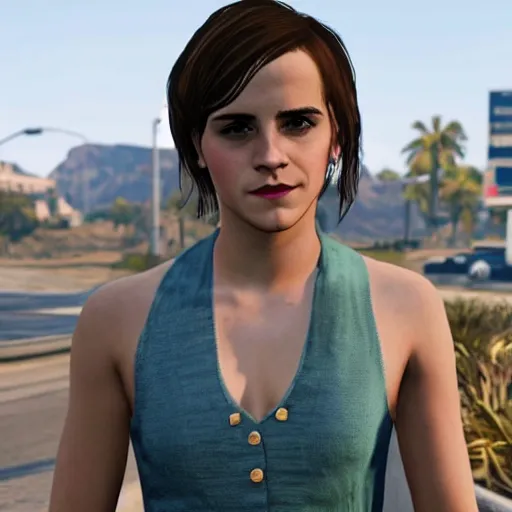 Image similar to Emma Watson in GTA 5