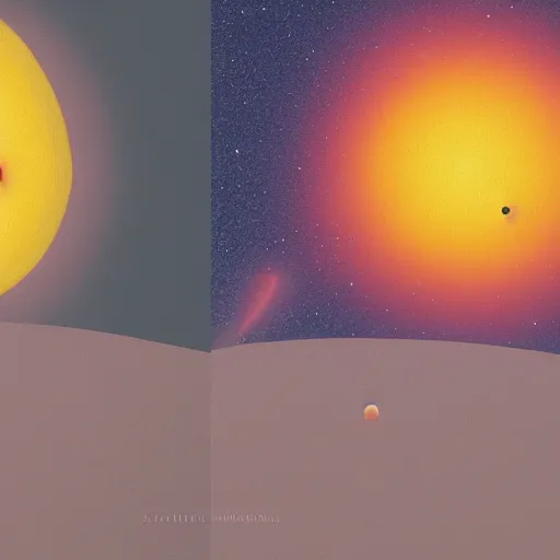 Image similar to a matte painting of astronomical diagrams projecting the distances between celestial bodies by emiliano ponzi, james gilleard, george ault, david hockney, atey ghailan, albert namatjira, marius borgeaud, minimalist, bauhaus, retrofuturism, postminimalism, concept art, matte background, matte drawing, magical realism, space art, generative art