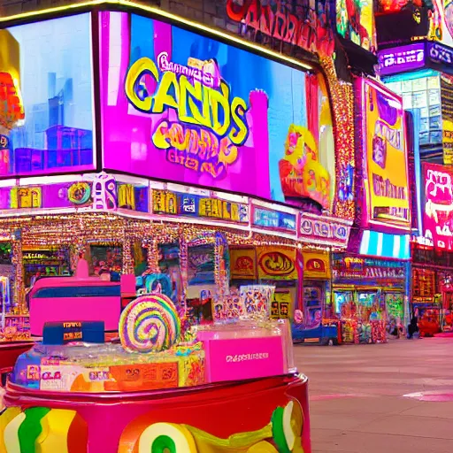 Image similar to a big candyland shop in times square