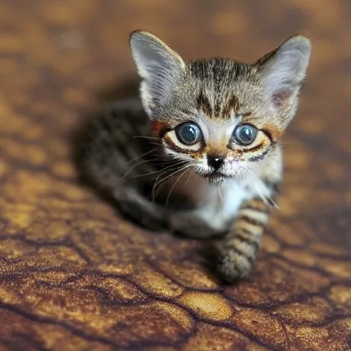 Image similar to photo of world's smallest cat the size of a honeybee