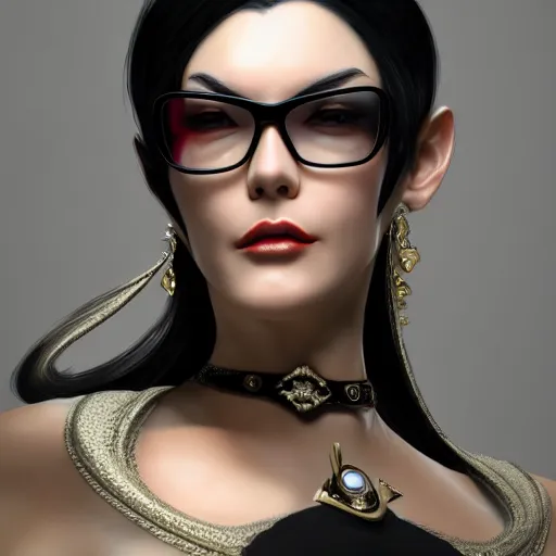 Image similar to a portrait of bayonetta, concept art, trending on artstation 3 d.