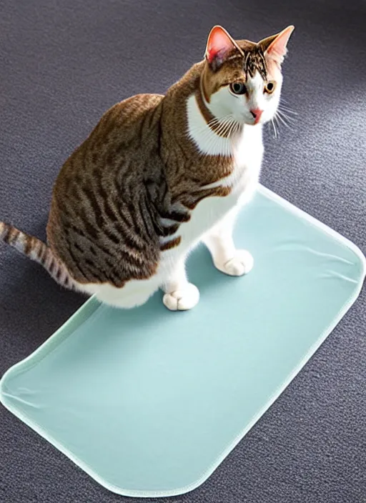 Image similar to clear photorealistic cat pad pads