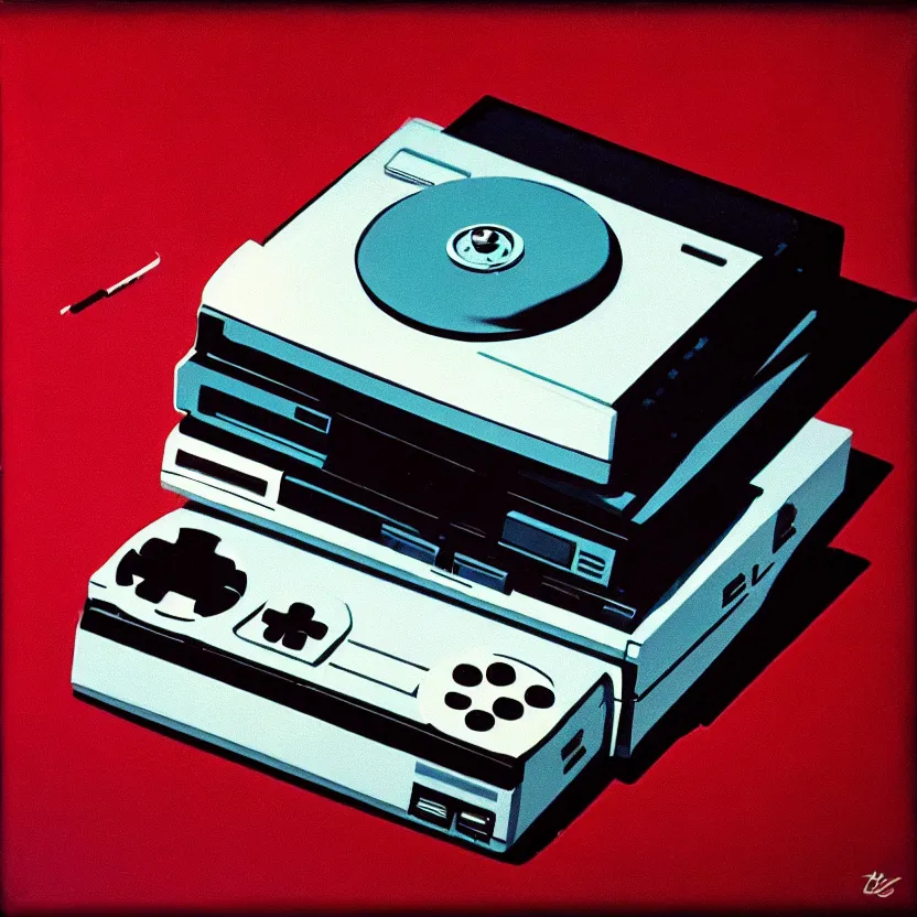 Image similar to a hyperrealistic clope up detailed photo of a floppy disk, retro, 8 0 s, vintage, game consoles