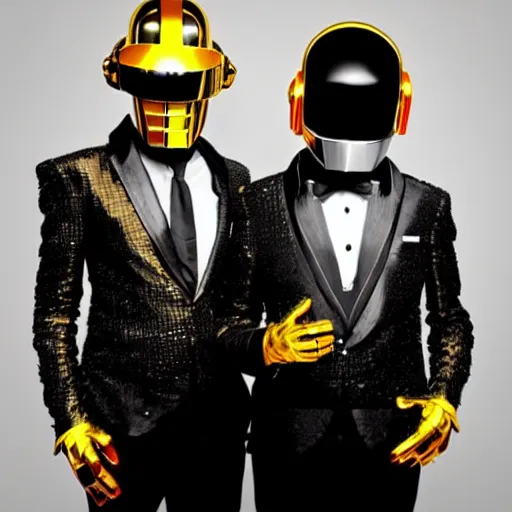 Prompt: Steampunk Daft Punk members