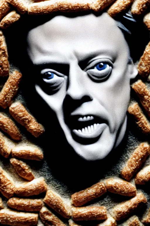 Image similar to film still of steve buscemi made out of bread in lord of the rings, 4 k